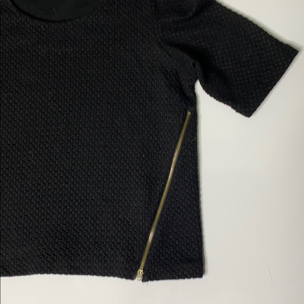 Anthropology cropped A-line black tee size M - Picture 4 of 12
